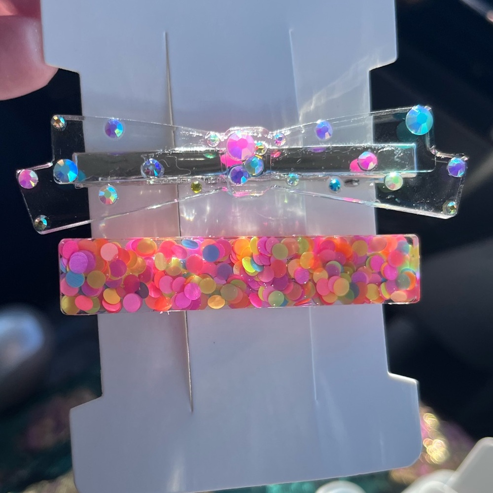 Confetti Bow Clip Set
